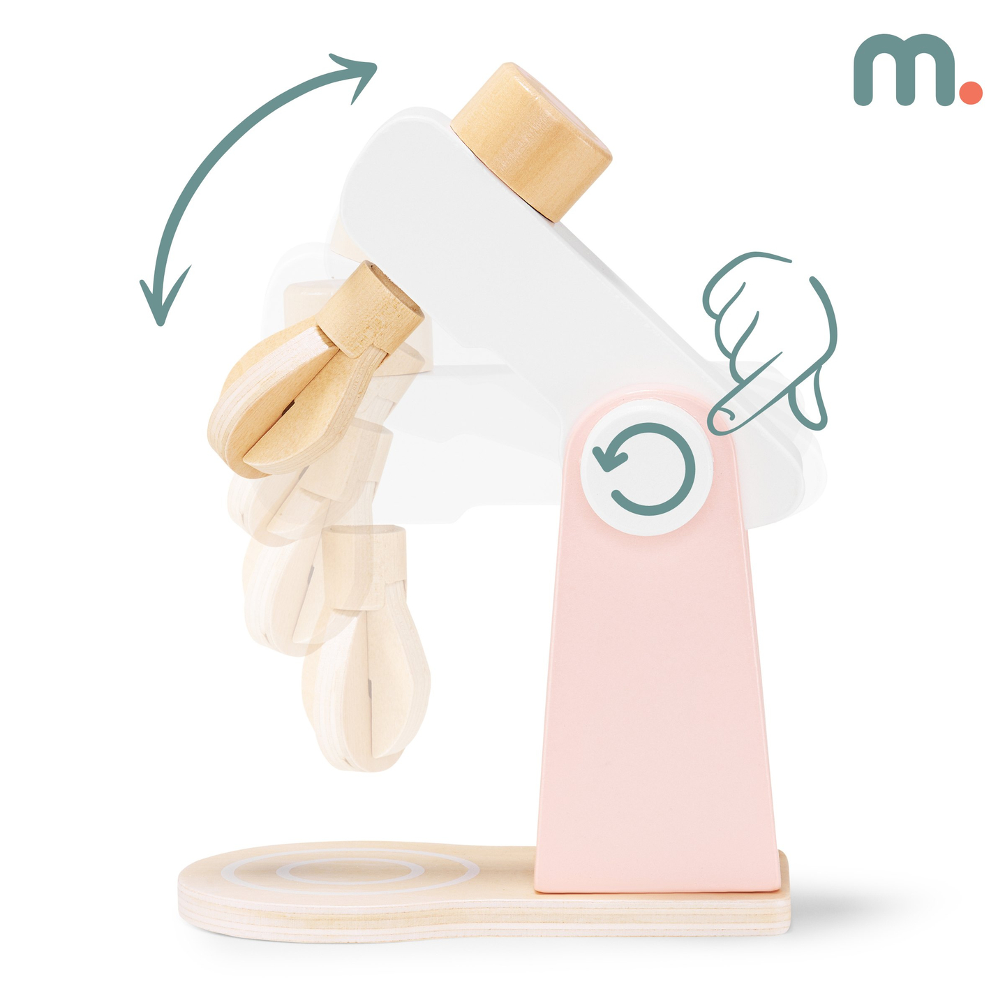 Teigknetmaschine aus Holz mit Zubehör, für Kinder