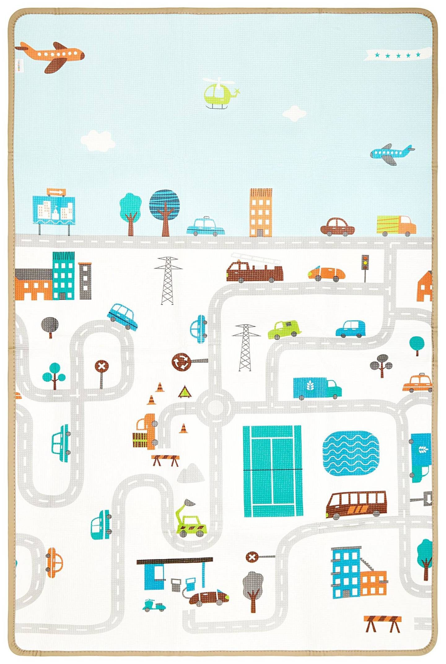 Beidseitige Schaummatte – Märchenwelt / winterliche Stadt