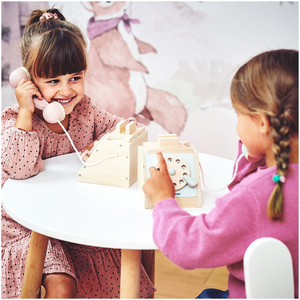 Retro-Holztelefon - neuwertig