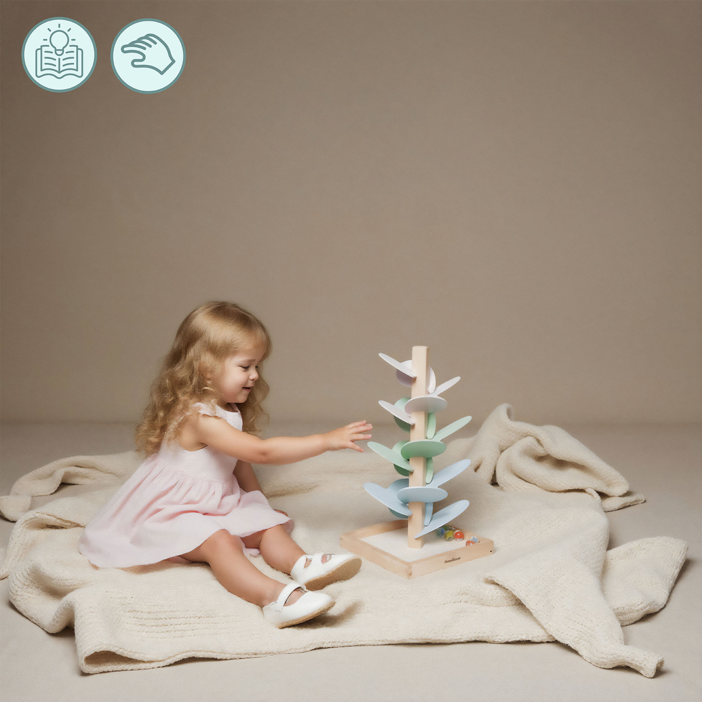 Holz-Kulodrom - Klangbaum mit Kugeln