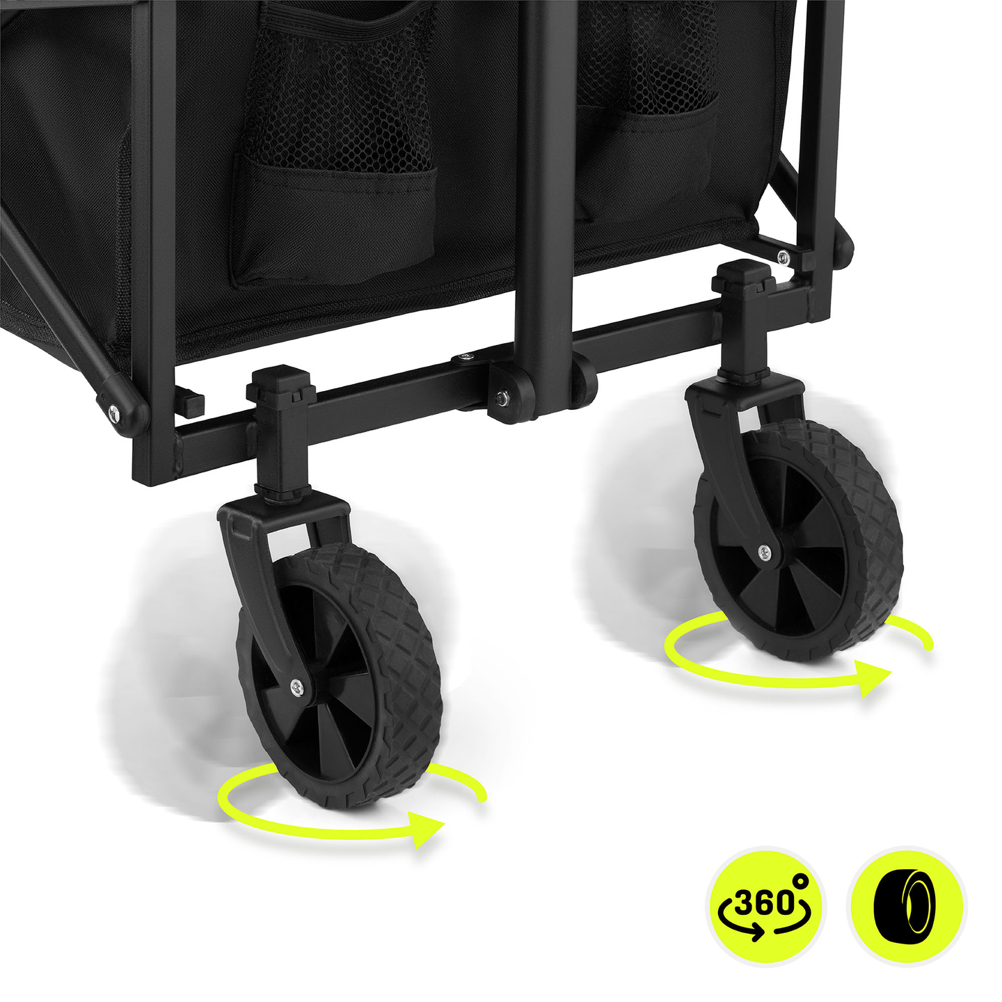 HyperMotion faltbarer Strandrollstuhl - schwarz, 80 kg