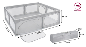 Großer Laufstall 200 cm x 160 cm - Kinderspielplatz, Trockenbecken