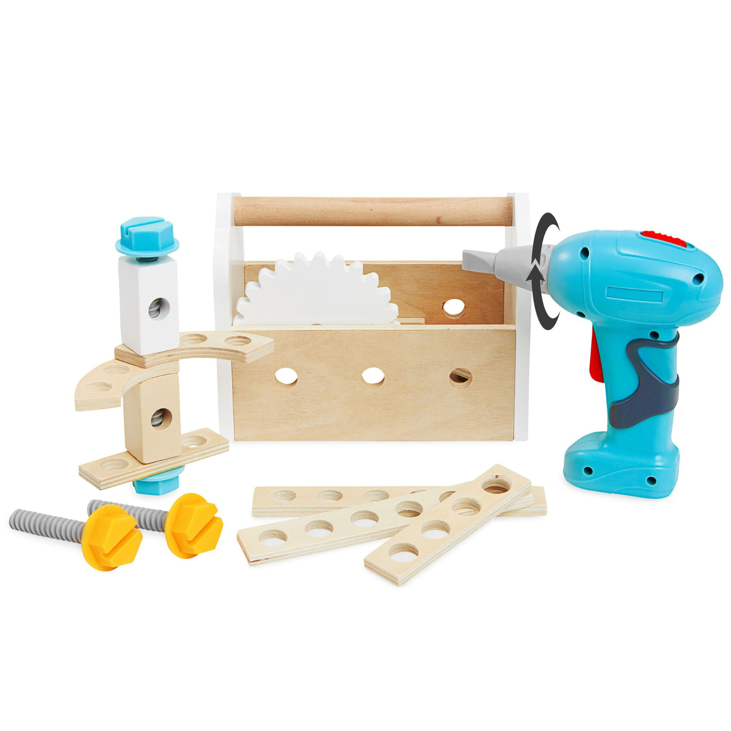 XXL Große Holzwerkstatt mit Werkzeugen - DIY-Set, 74 Elemente