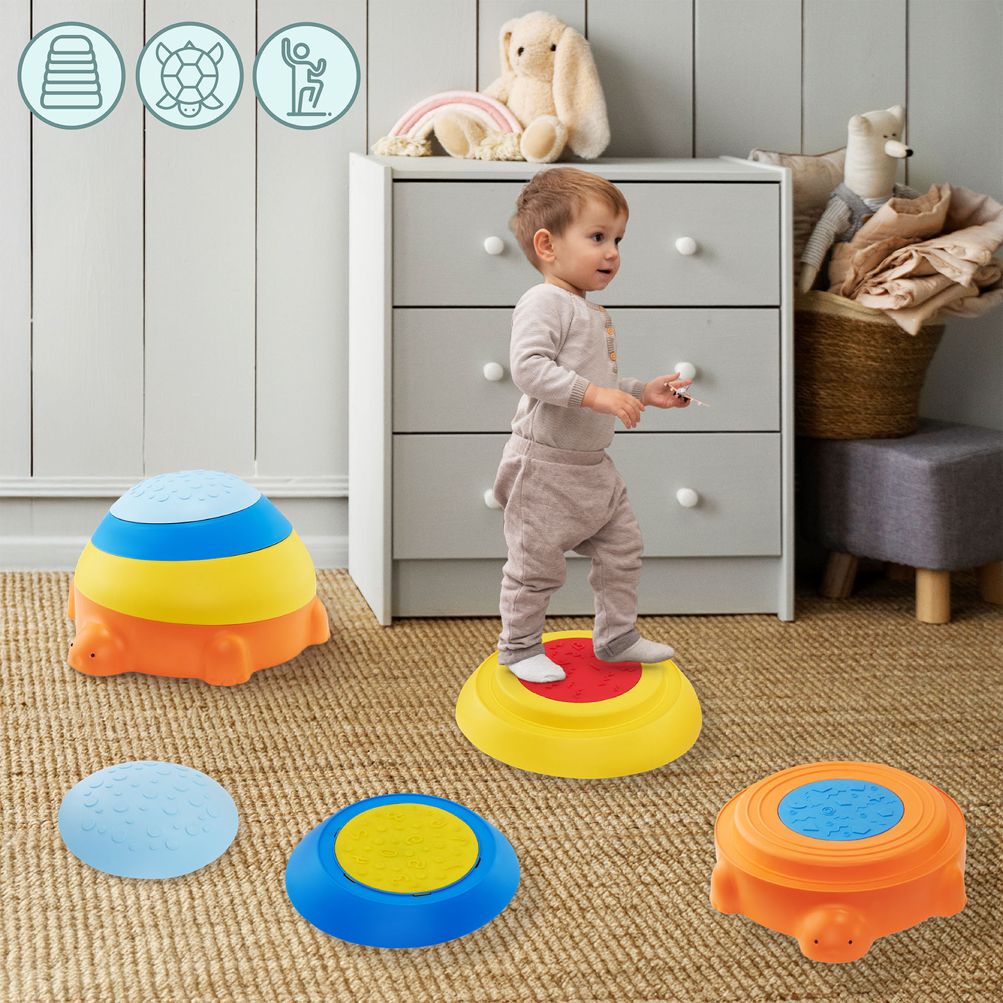 Sinnespfad für Kinder - Bunte Schildkröte