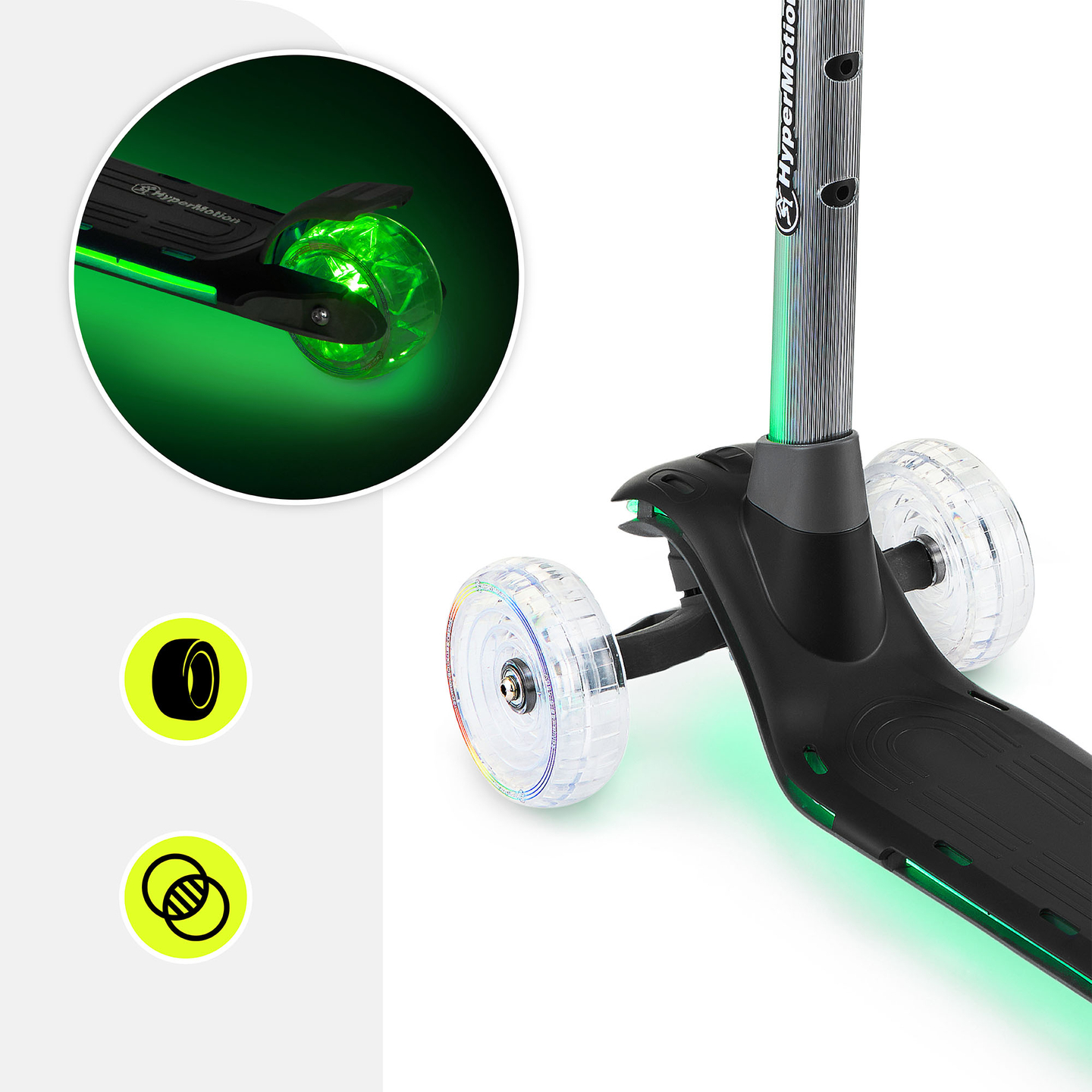 HyperMotion BECKY Balance Scooter – RGB-LED-Beleuchtung, schwarz