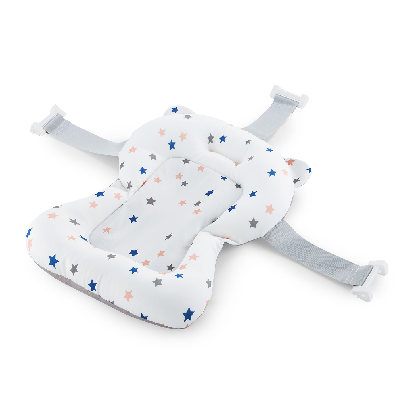 Zusammenklappbare Babybadewanne mit Thermometer, Einsatz und Ständer - Farbe schmutzigrosa