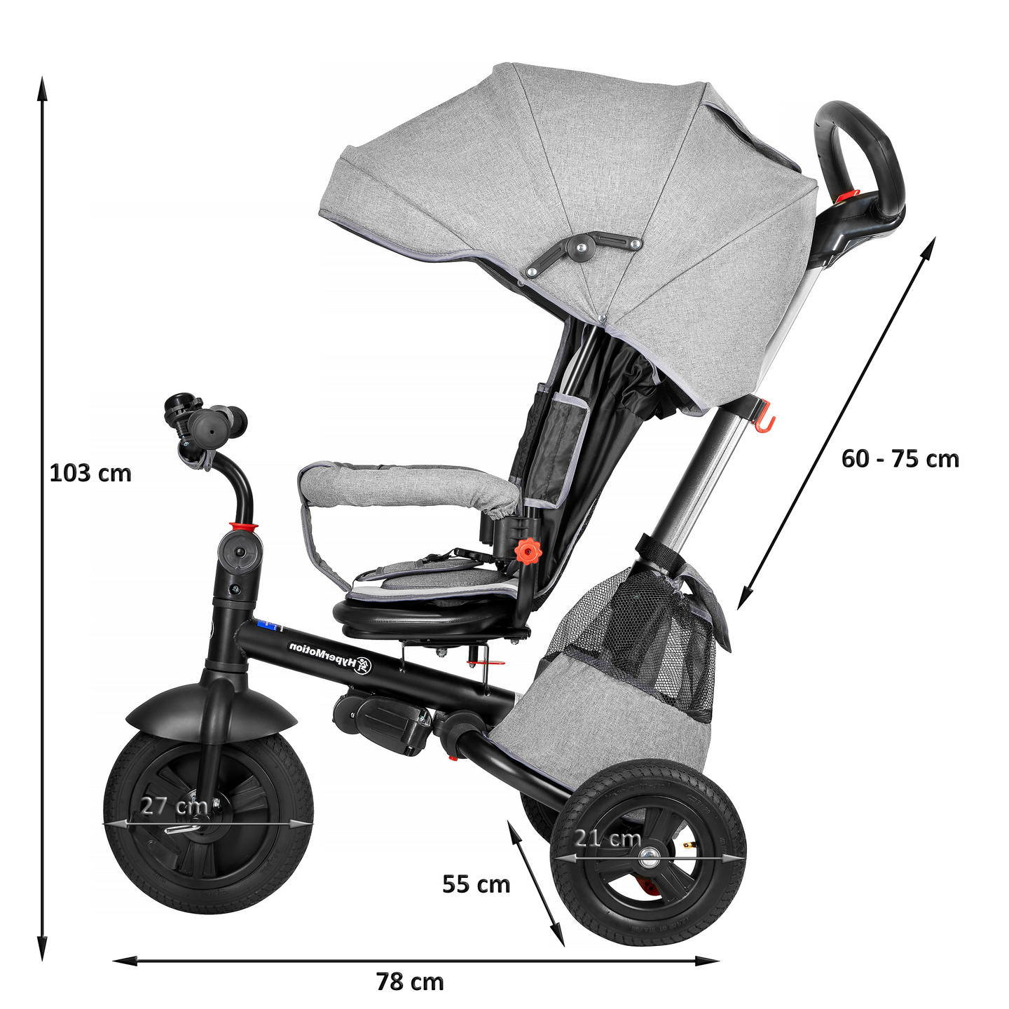 Dreirad Tobi Velar – grau