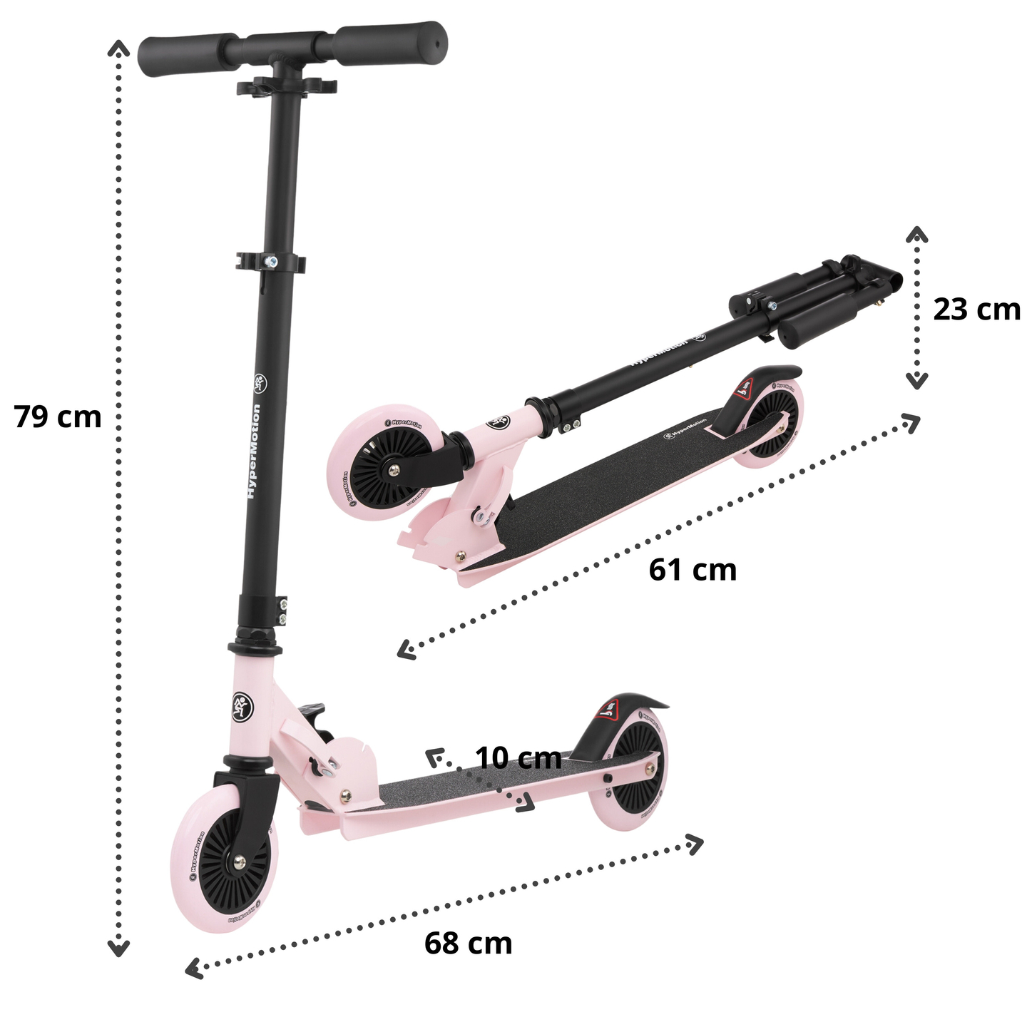 Zweirädriger Roller WILLY 3-8 Jahre von HyperMotion - rosa