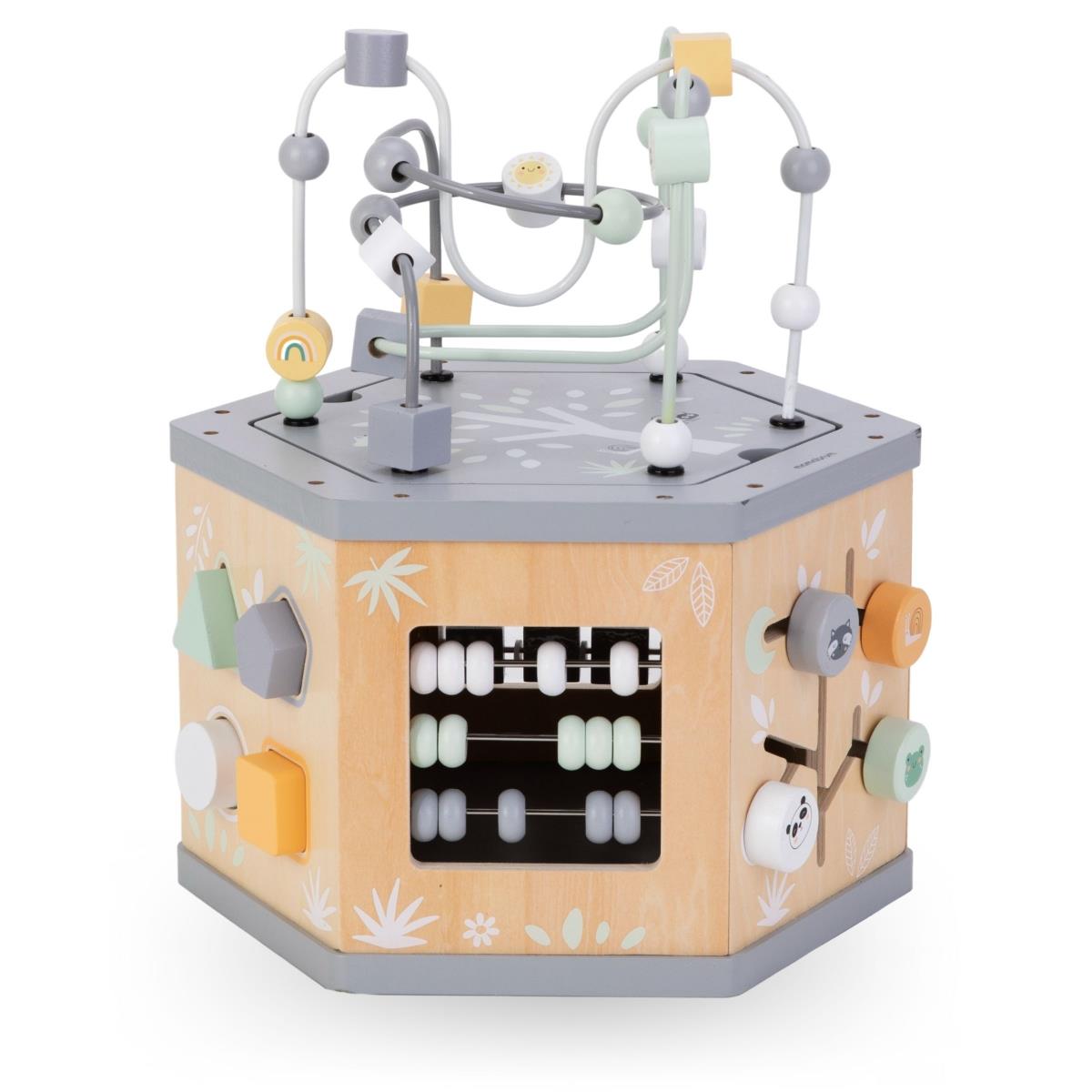 Interaktiver Lernwürfel aus Holz 7 in 1 - Motorschleife
