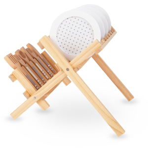 Hölzernes Küchenzubehör mit Tontrockner - Set für Kinder