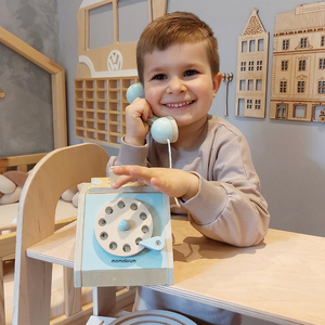 Retro-Holztelefon - neuwertig