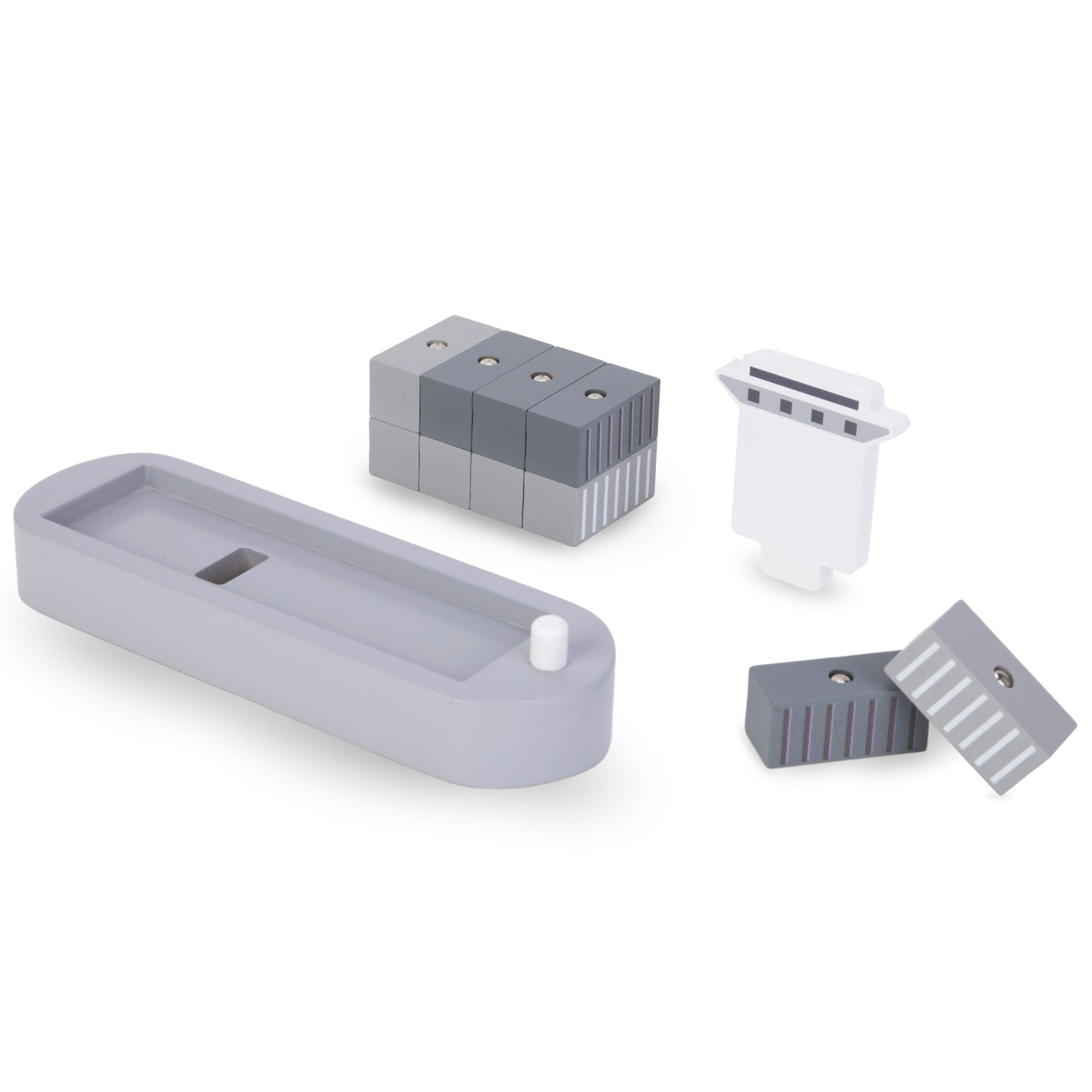 Hafenmobilkran mit Magnetwinde und Zubehör - Holzset