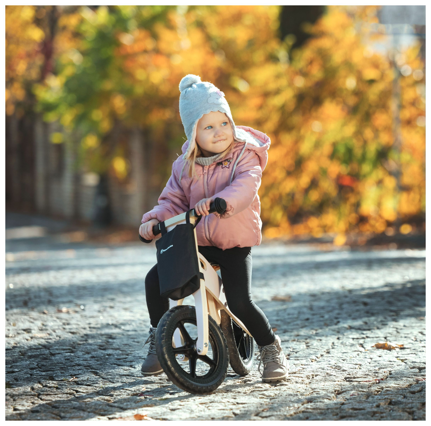 Holzlaufrad HyperMotion LEXI - Schaumstoffräder, superleicht - rosa