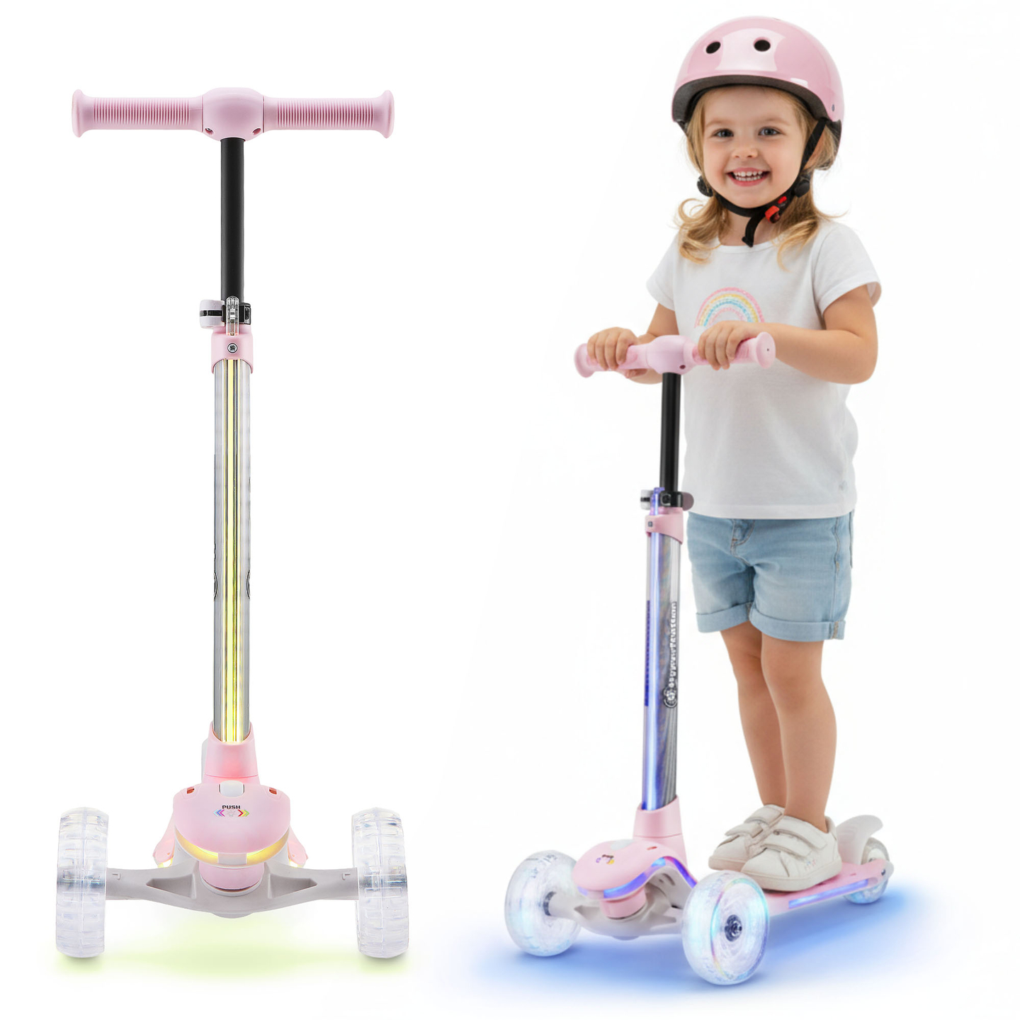 HyperMotion BECKY Balance-Scooter – RGB-LED-Beleuchtung, pink