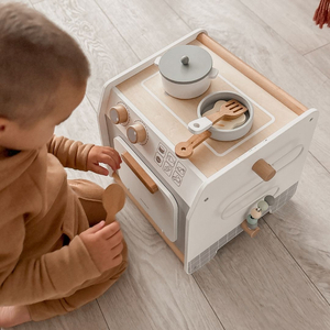 Küche aus Holz - Lernwürfel