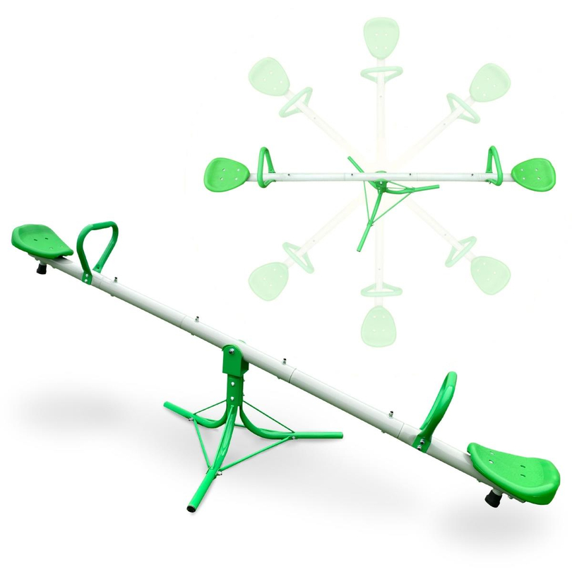 2-in-1-Schaukel-Gartenschaukel, 2-Personen-Schwebebalken mit 360-Grad-Karussellfunktion