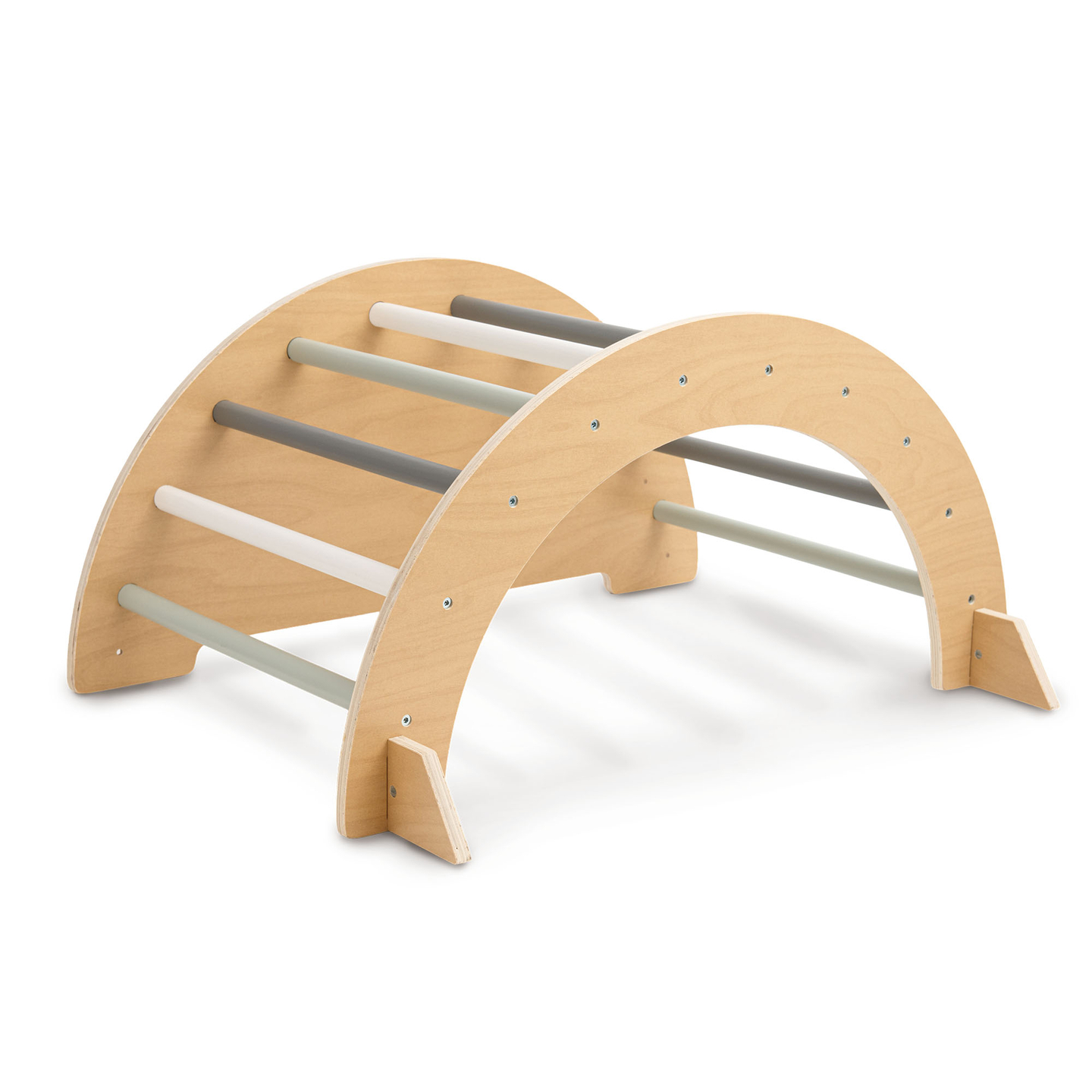 Indoor-Spielplatz aus Holz für Kinder – Kletterwand, Rutsche, Kletterbogen/-wippe und Pikler-Dreieck