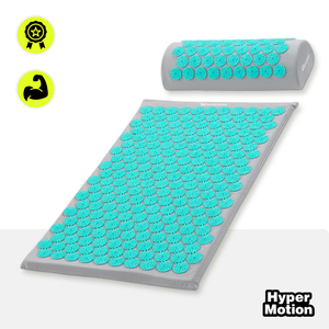 Akupressurmatte mit Kissen und Bezug - 72 cm HyperMotion grau-mint