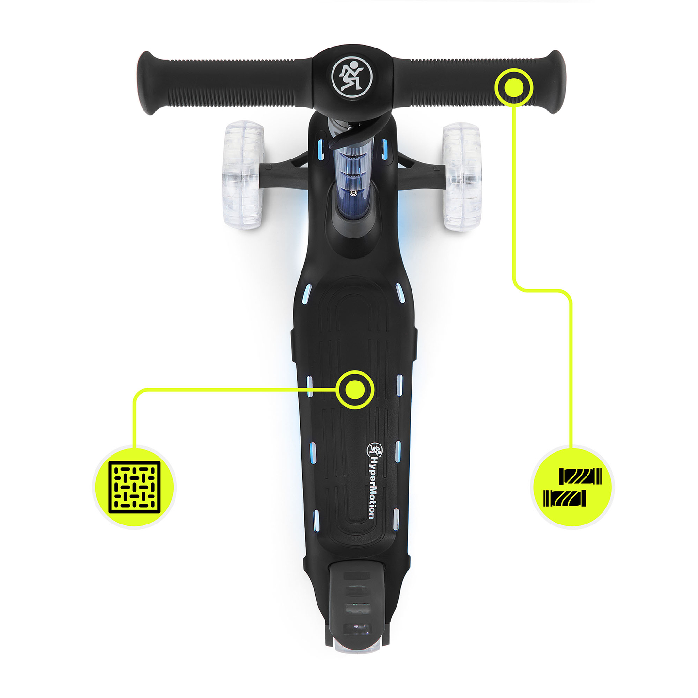 HyperMotion BECKY Balance Scooter – RGB-LED-Beleuchtung, schwarz