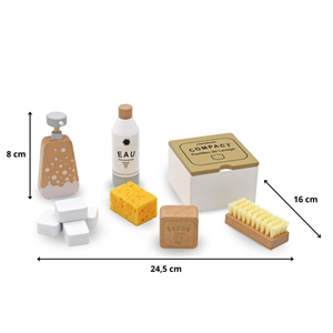 Hölzernes Reinigungsset für Kinder - 10 Teile