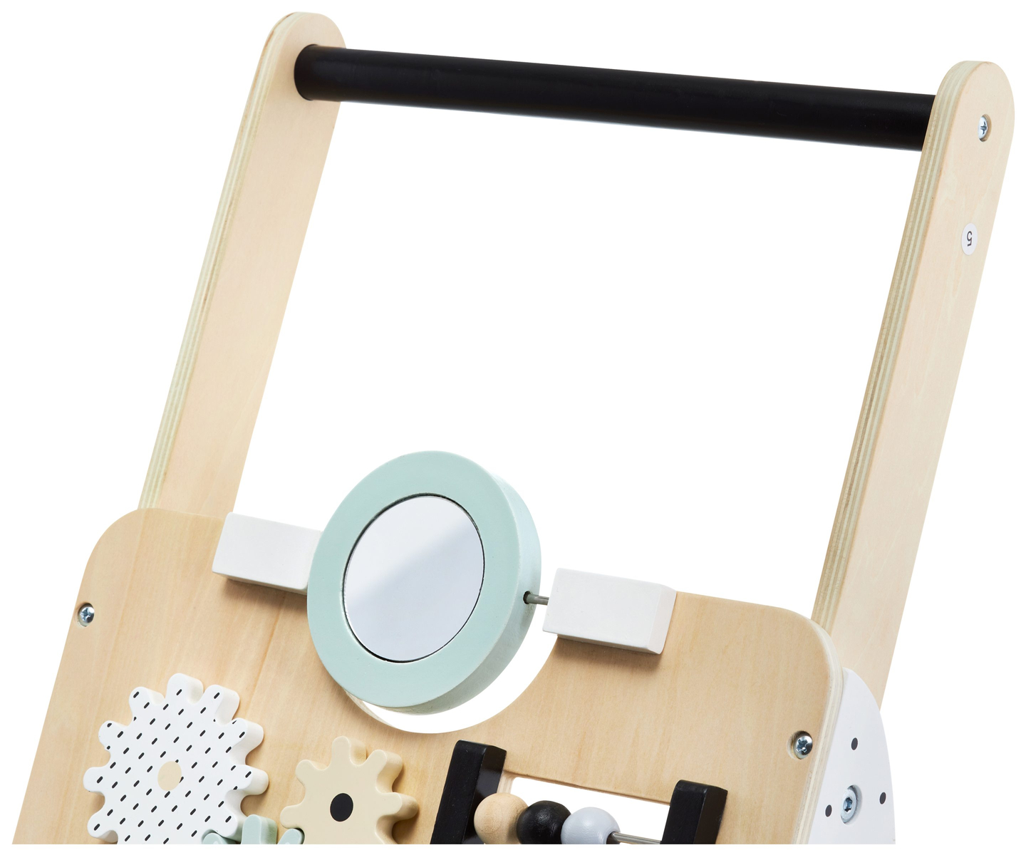 Lernlaufwagen mit Bildungsfunktion / Schieber aus Holz - Manipulationsbrett