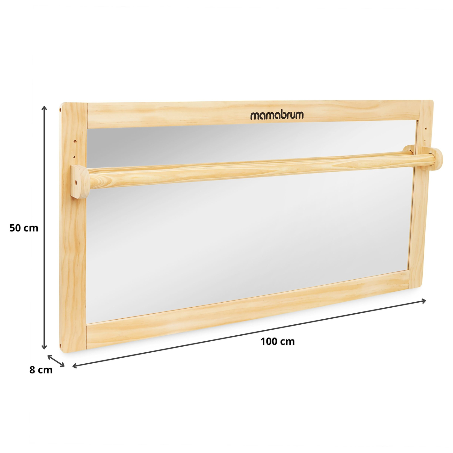 Babyspiegel mit verstellbarem Griff - Montessori