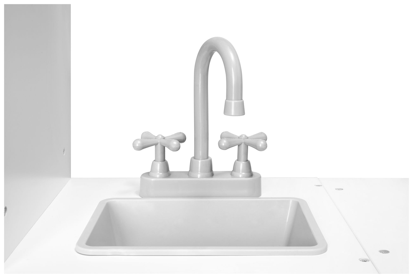 XXXL Holz-Eckküche mit Kühlschrank, Backofen, Waschmaschine, Schürze und Zubehör