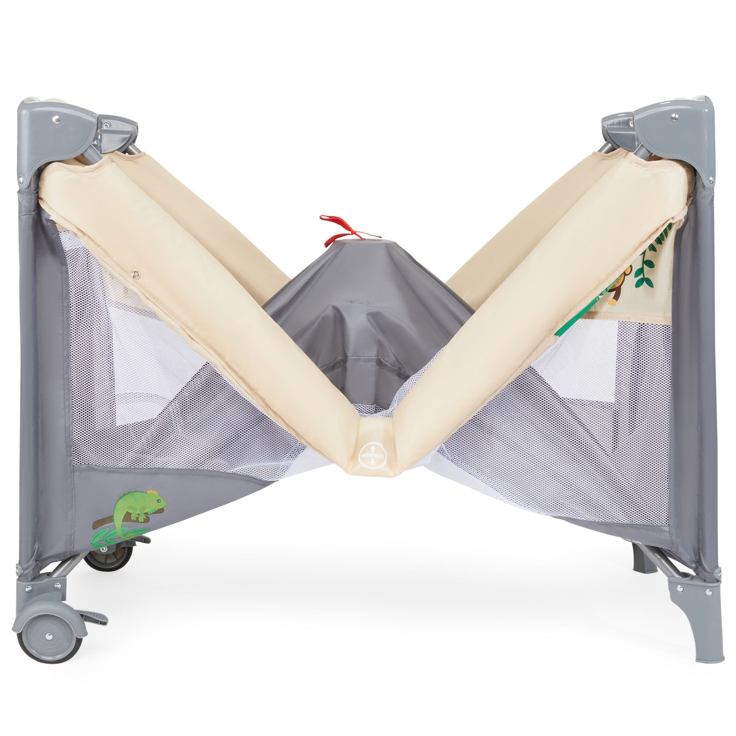 Reisebett 0 - 36 m mit Wickeltisch + Moby-System HUXLEY Laufgitter