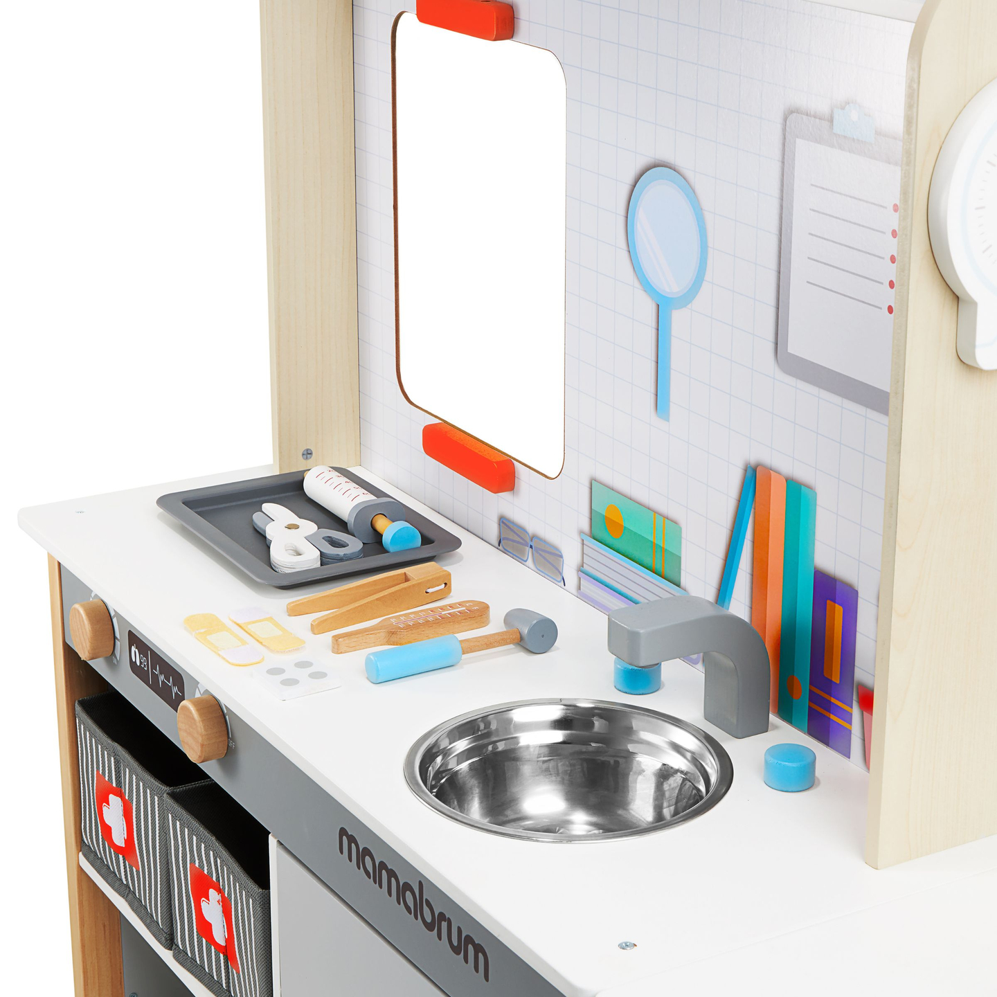 Arztpraxis aus Holz Krankenhaus XXL - Arztset mit Zubehör