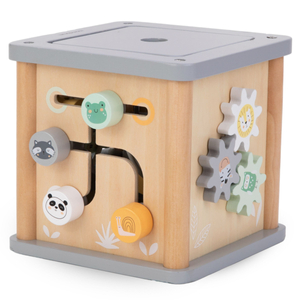 Montessori Lernwürfel aus Holz - Motorikschleife