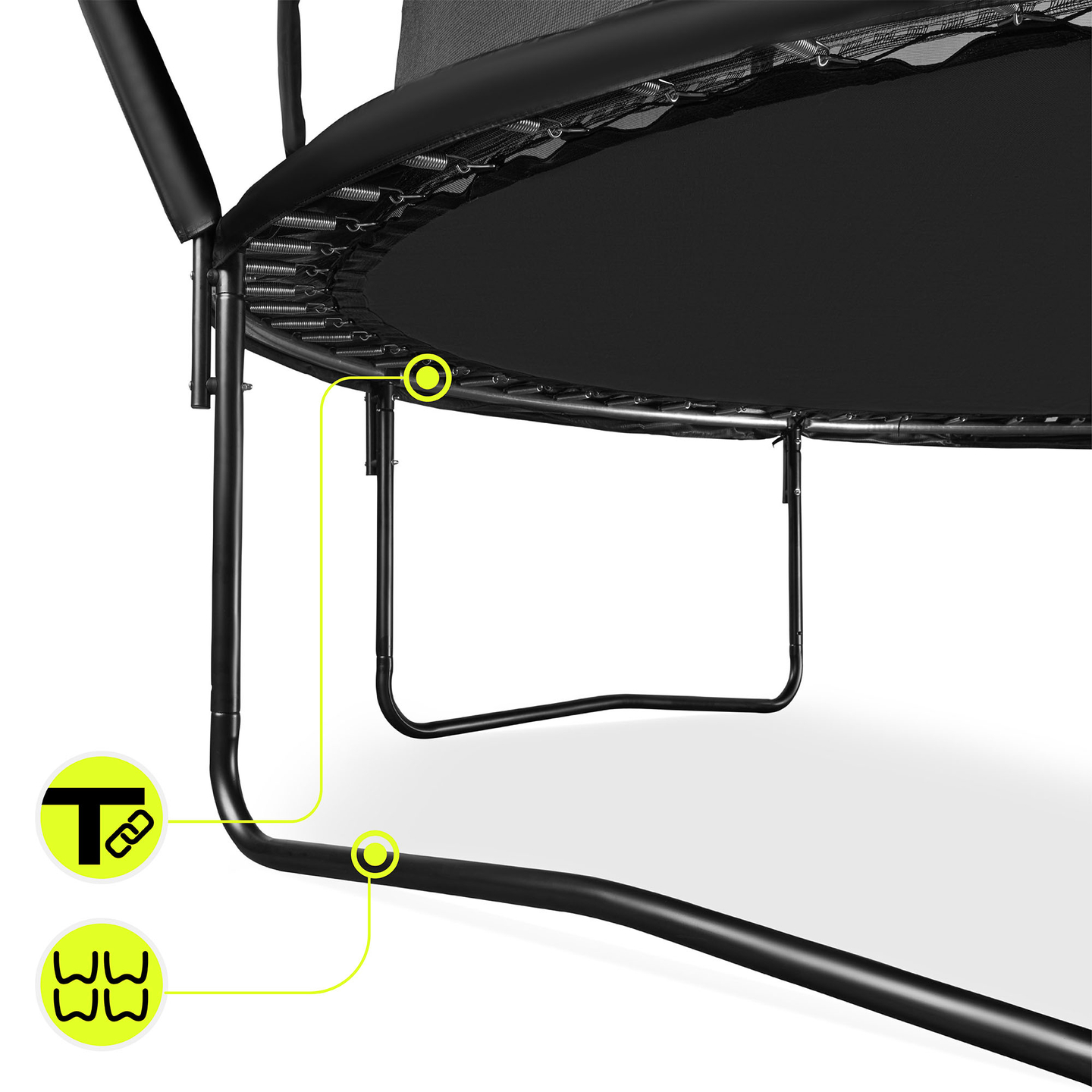 XXL-Gartentrampolin für Kinder HyperMotion – 366 cm 12FT – mit Leiter und Innennetz – für Haus und Garten – 150 kg max