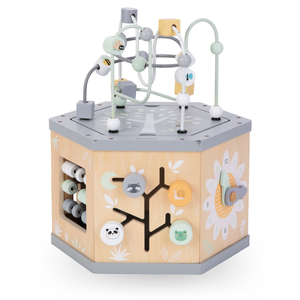 Interaktiver 7-in-1 Lernwürfel aus Holz - Motorikschleife