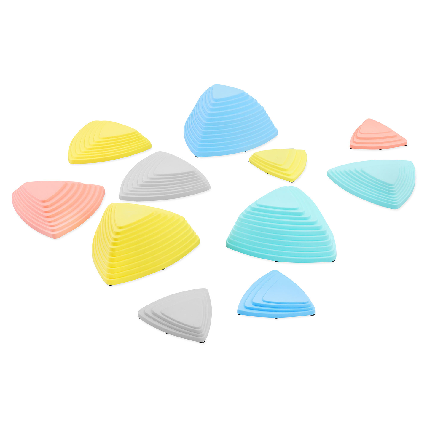 Farbige Ausgleichssteine - 11 Stück