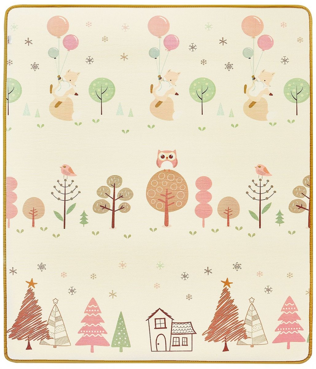 Beidseitige Schaummatte XXL – Rolle 2 CM (Wald und Zickzack)