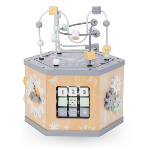 Interaktiver Lernwürfel aus Holz 7 in 1 - Motorschleife