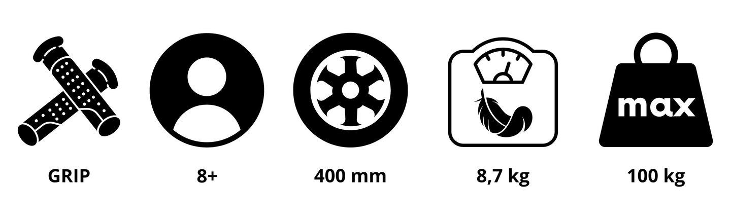 Cityroller Hypermotion RUNKIE mit aufpumpbaren Rädern 16'' (40 cm)