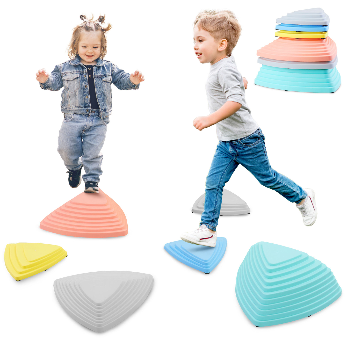 Bunte Balanciersteine - 6 Stück