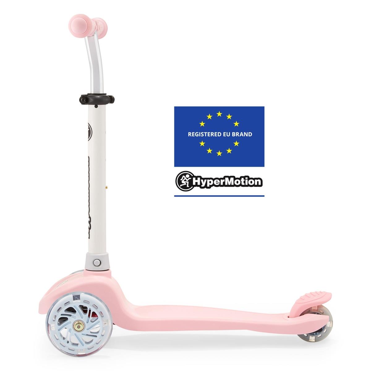 TRINGO dreirädriger Balance-Scooter, 3-8 Jahre alt – rosa + leuchtende LED-Räder